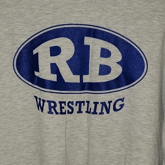 Jerzees size medium RB Wrestling Y2K gray sweatshirt - Picture 4 of 6